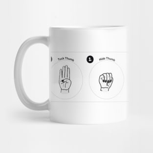 Universal Sign for Help Hand Sign Mug